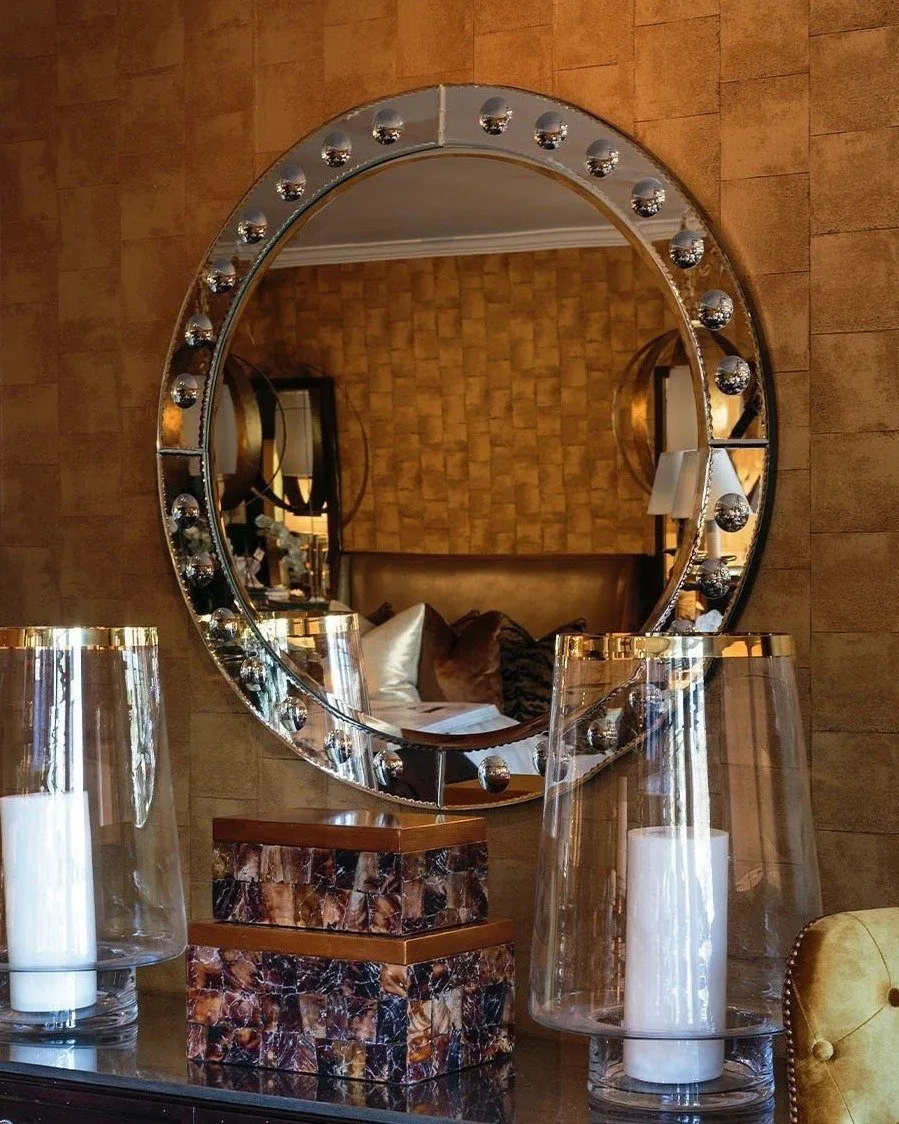 Зеркало настенное Louvrehome “Батист”, размер 92x2x92 см, цвет: серебро (MH-2188-03)MH-2188-03