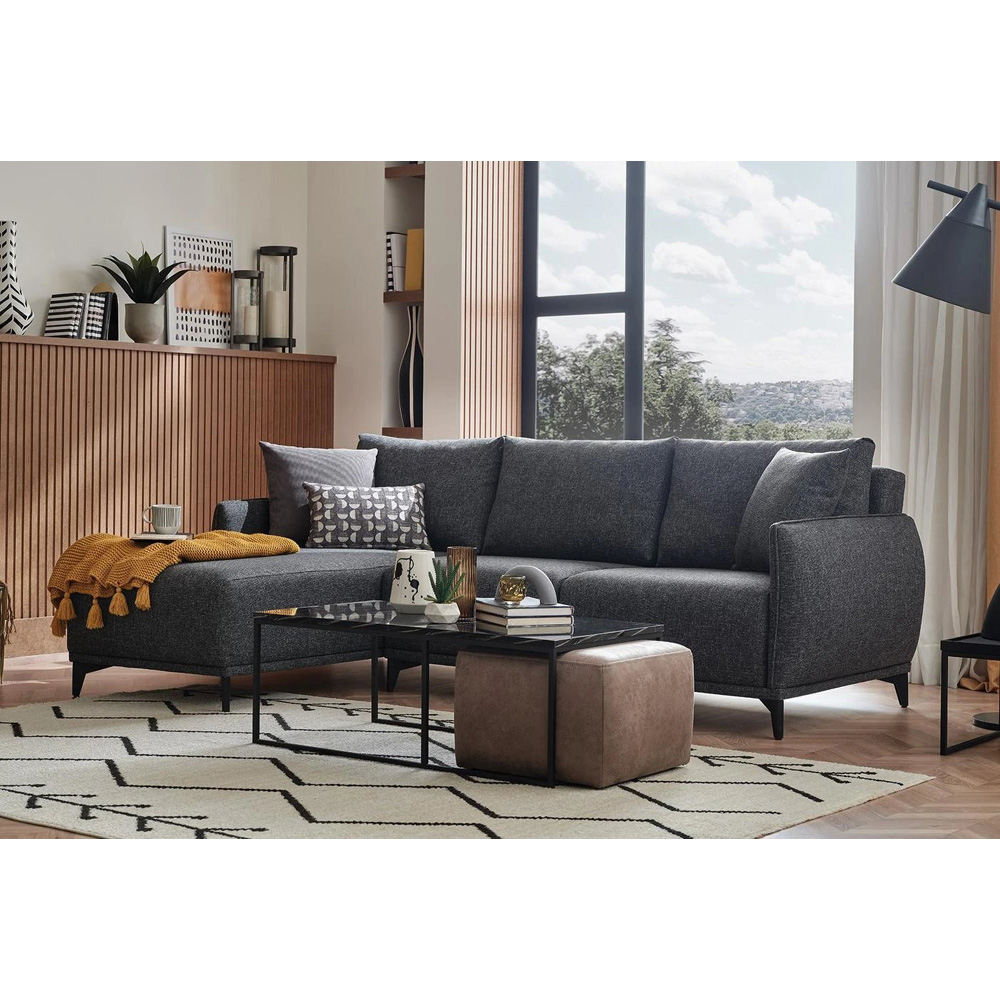 Диван Enza Home Siano, трёхместный, угловой, цвет синий, размер 258х180х92 см (остатки) Диван Enza Home Siano, трёхместный, угловой, цвет синий, размер 258х180х92 см (остатки)