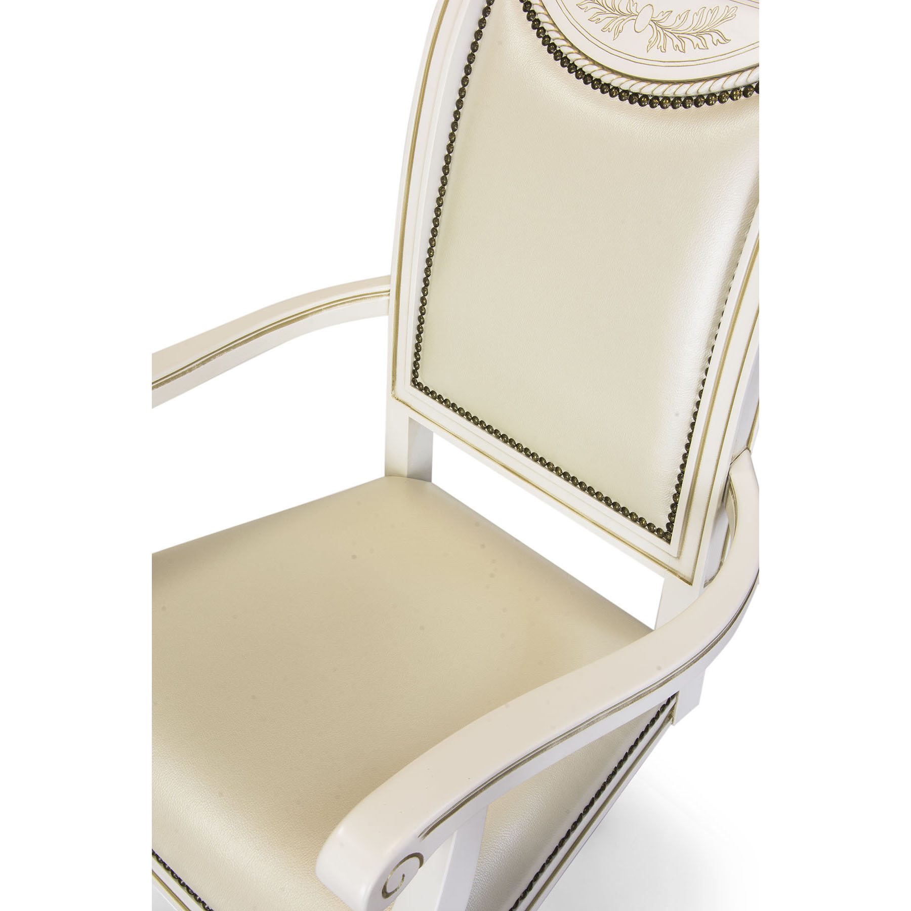 Кресло кабинетное Estrella Sandra-3, размер 61х50х94/107, обивка кож/зам