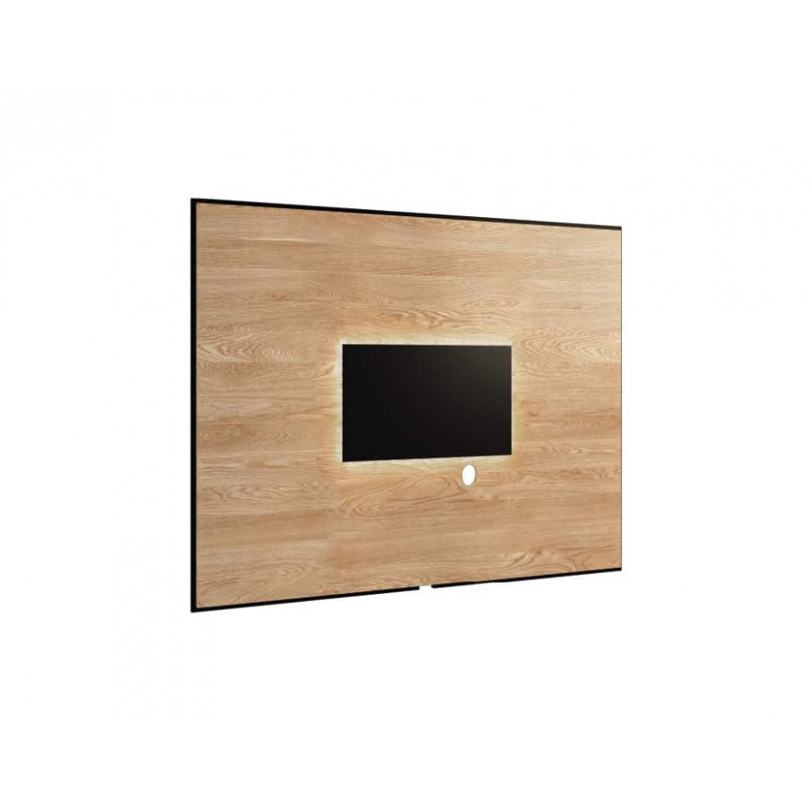 Панель настенная для ТВ Mebin Corino, малая с подсветкой, цвет: дуб натуральный+черный/орех+черный, размер 120х4х100Panel maly TV z oswietleniem