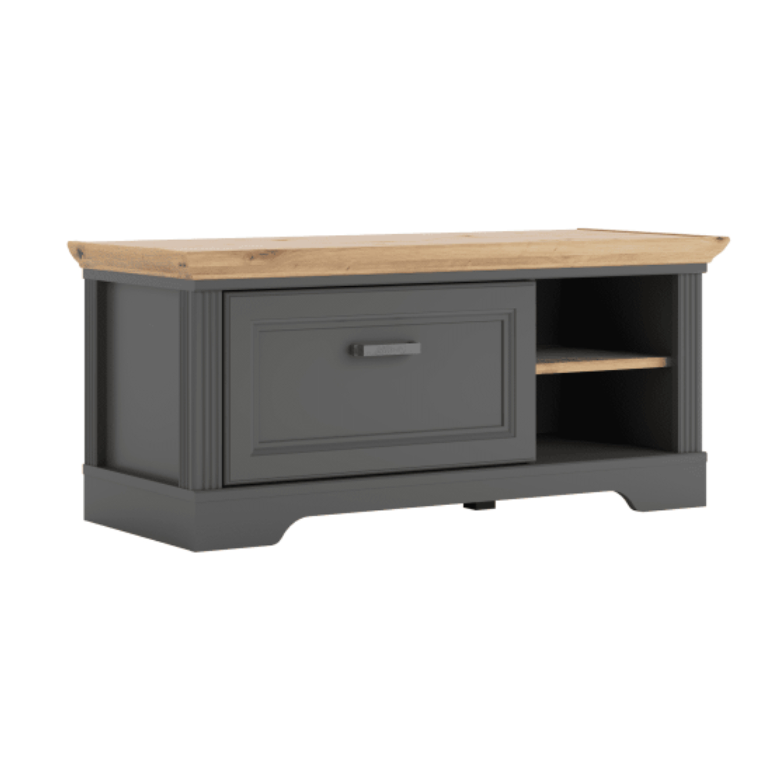 Тумба для обуви БРВ Жасмин (Jasmin), размер: 99х41х44 см, цвет: графит/дуб артизан (KOM1S)KOM1S