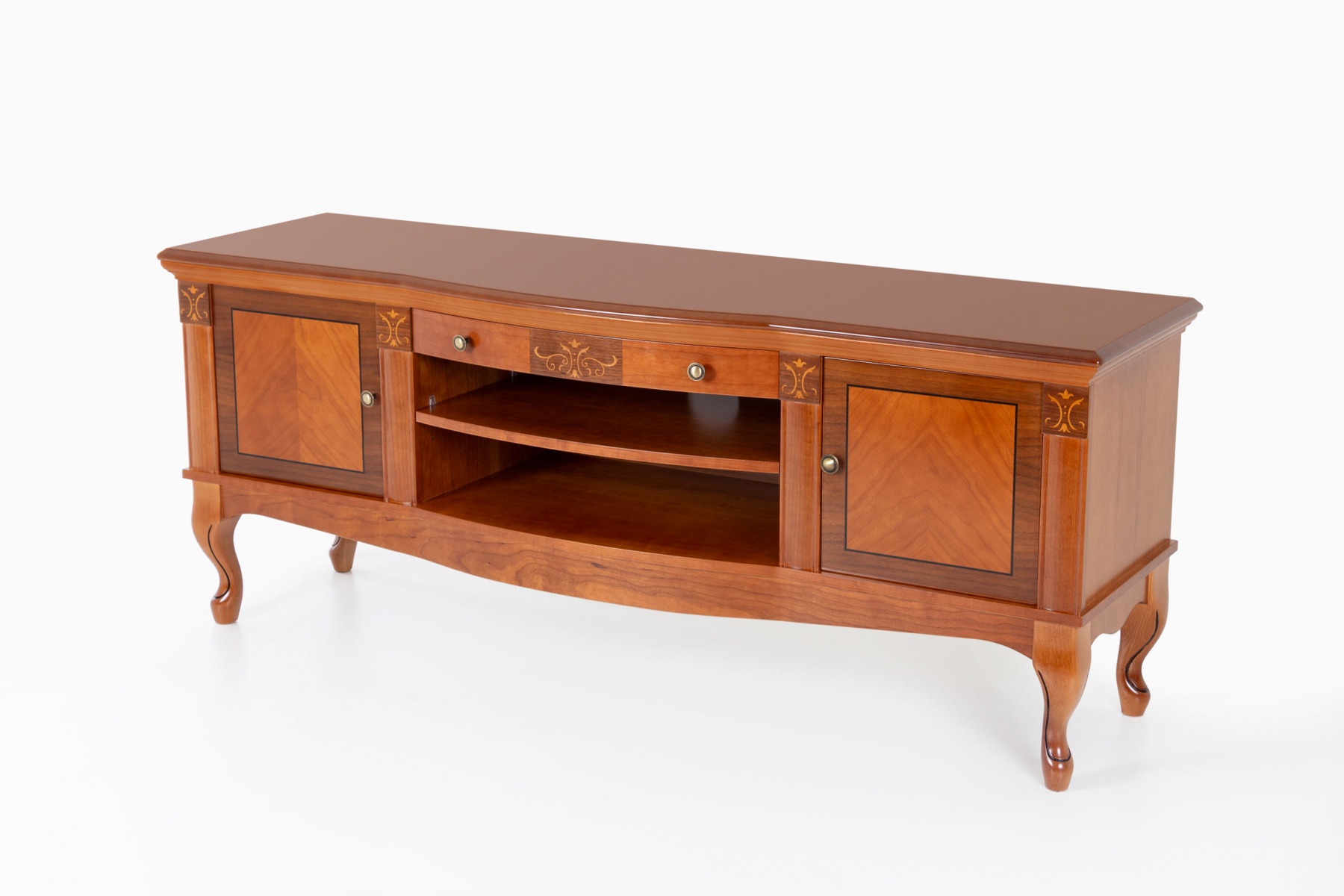 Тумба ТВ Panamar Classico, цвет: орех/черешня, 150х45х61 см (861.150.P)861.150.P Тумба ТВ Panamar Classico, цвет: орех/черешня, 150х45х61 см (861.150.P)861.150.P