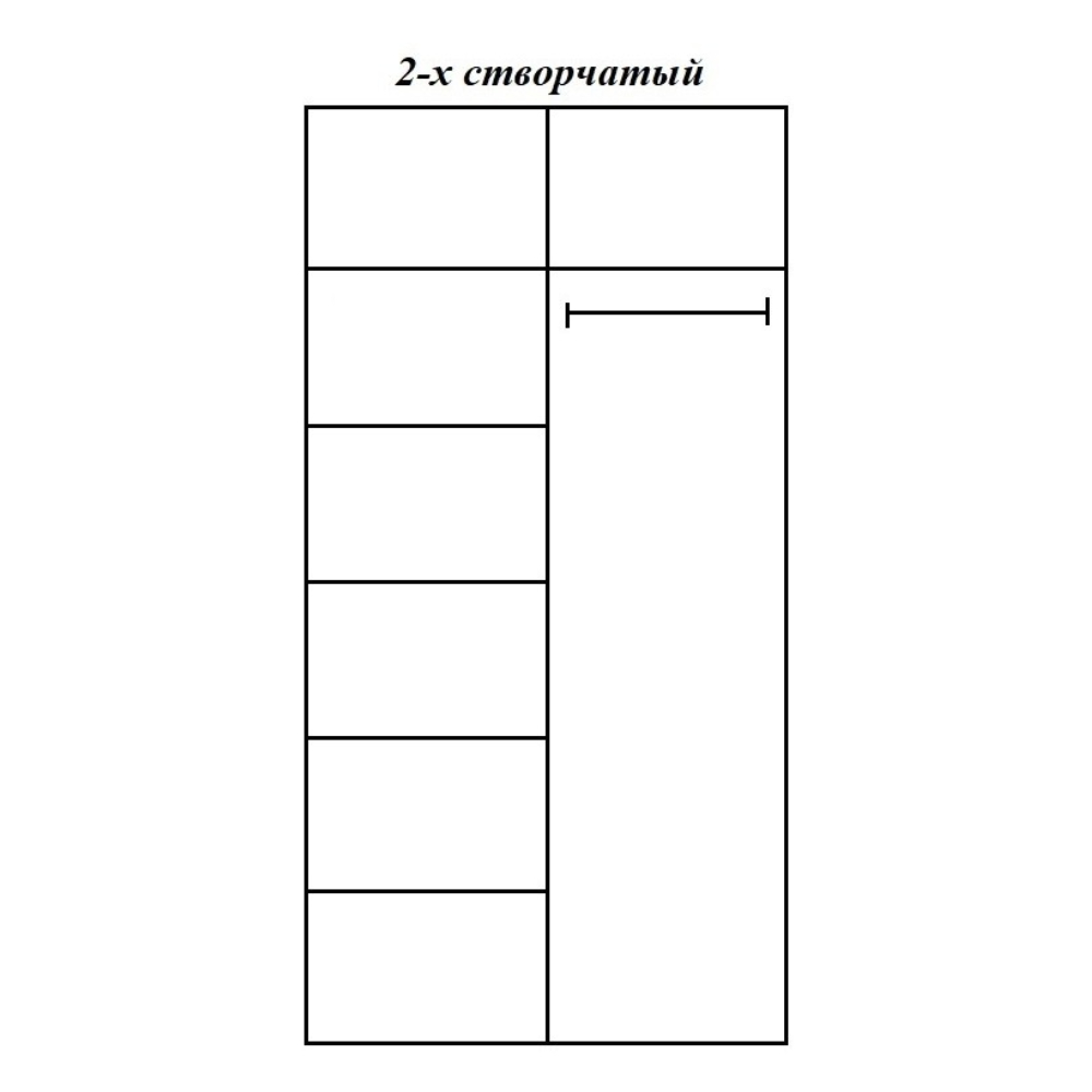 Шкаф Глория 2х-дверный, размер 100х60х230 см  Шкаф Глория 2х-дверный, размер 100х60х230 см