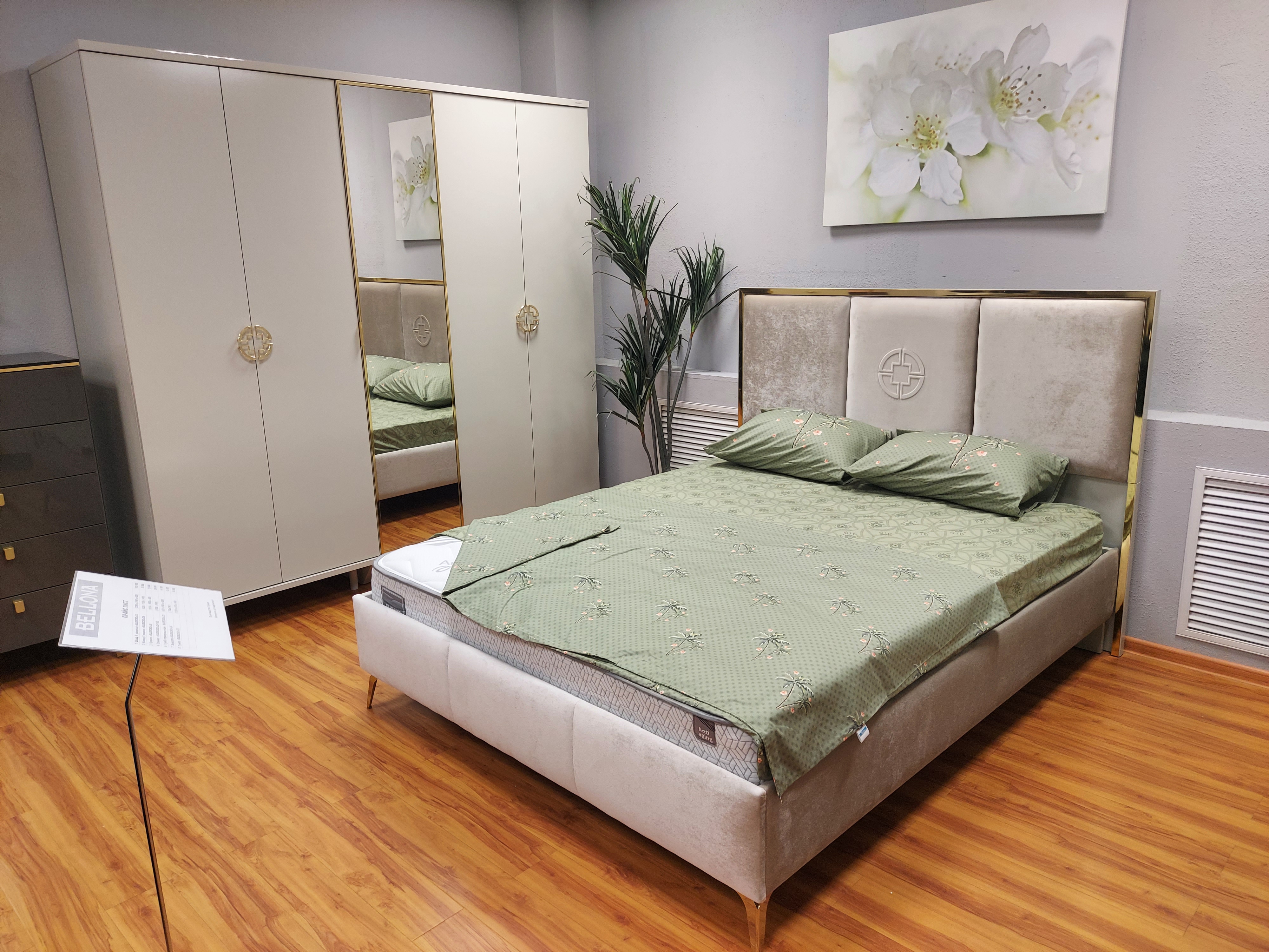 Кровать Bellona Valesco, двуспальная, 160х200 см (VALS-25-160+VALS-26-160)VALS-25-160+VALS-26-160)