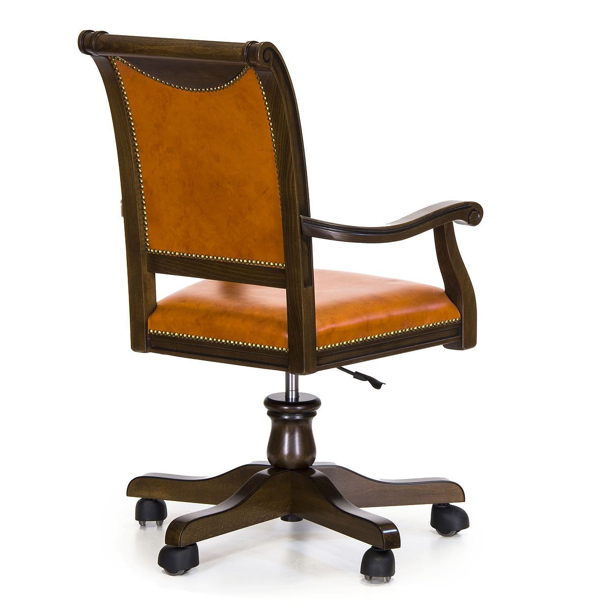 Кресло кабинетное Estrella Sandra-3, размер 61х50х94/107, обивка кож/зам