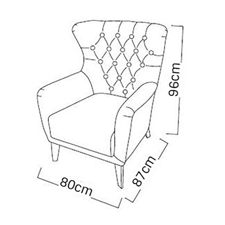 Кресло Bellona Loren, 80x89x96, цвет: коричневый 202132 (LORN-04)LORN-04