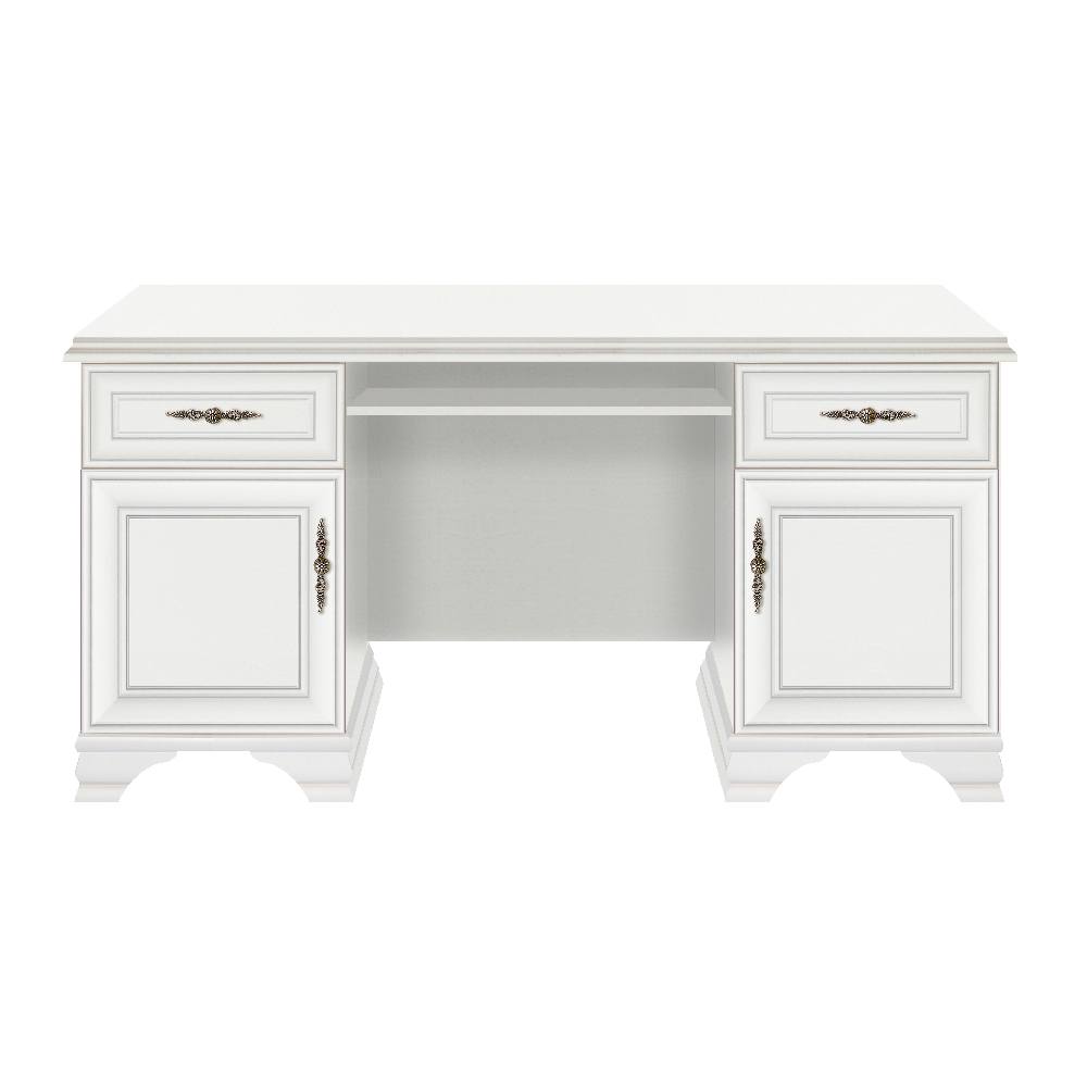 Стол письменный БРВ Кентаки (Kentaki), 160x74x78 см, цвет: белый (BIU2D2S)BIU2D2S