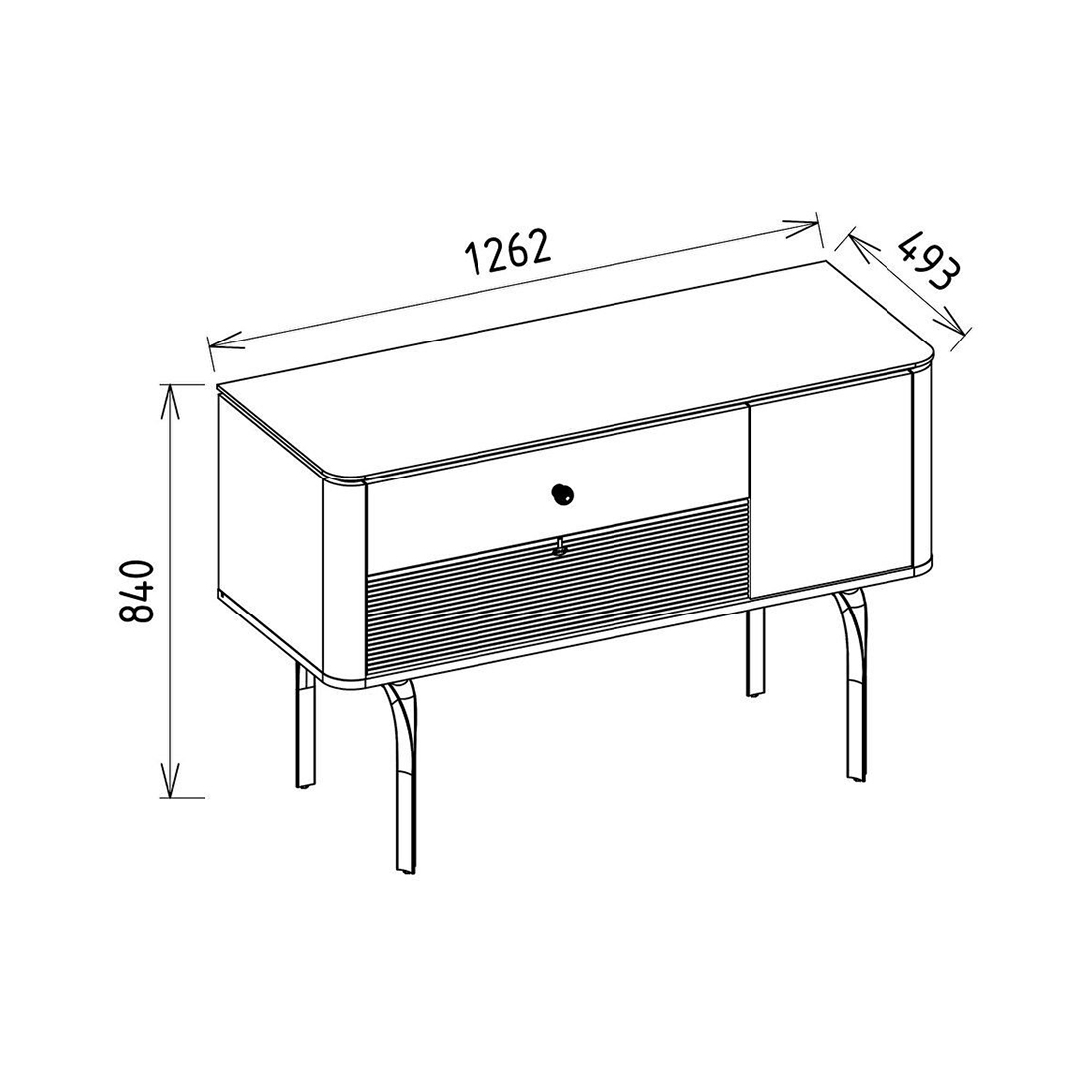Стол туалетный-комод Bellona Larissa, размер 126x49x84 см (LARS-23)LARS-23 Стол туалетный-комод Bellona Larissa, размер 126x49x84 см (LARS-23)LARS-23