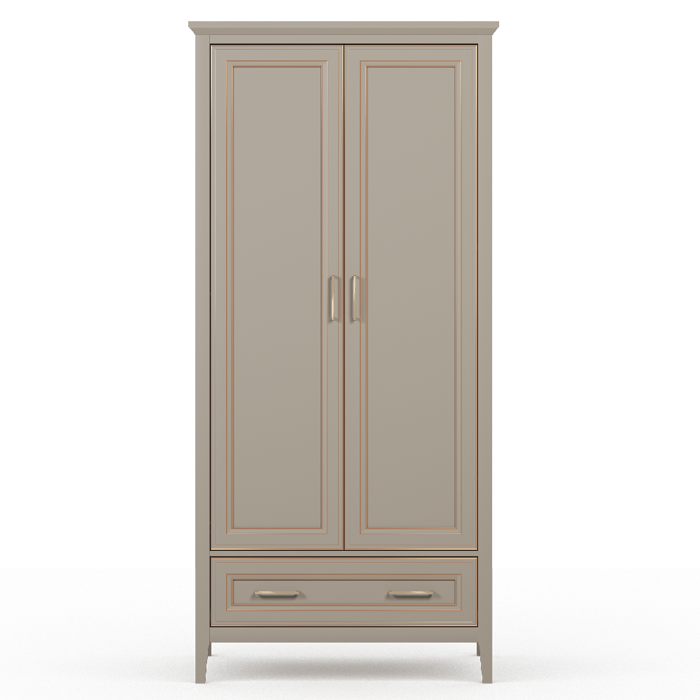 Шкаф 2 дверный БРВ Классик (Classic), 68x40x203 см, цвет: глиняный серый (SZF2D1S)SZF2D1S