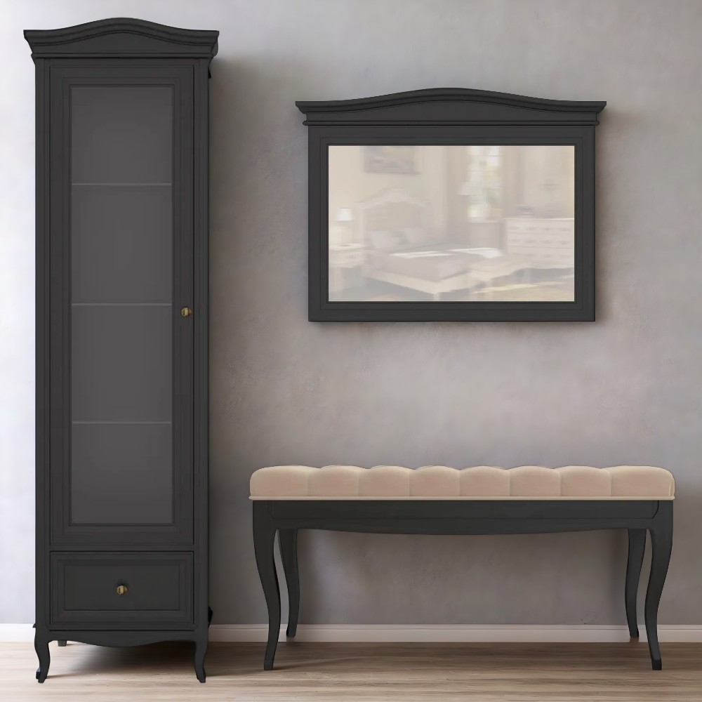 Витрина Aletan Majessa, 65х40х211 см, цвет: чёрный (M601L/BL)M601L/BL Витрина Aletan Majessa, 65х40х211 см, цвет: чёрный (M601L/BL)M601L/BL