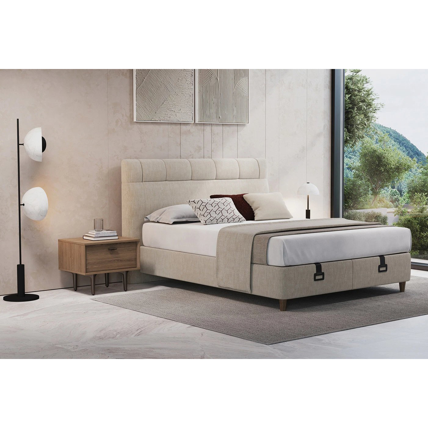 Кровать Enza Home Paloma, двуспальная, 160х200 см, с подъемным механизмом55551009350001+55552010530001 Кровать Enza Home Paloma, двуспальная, 160х200 см, с подъемным механизмом55551009350001+55552010530001