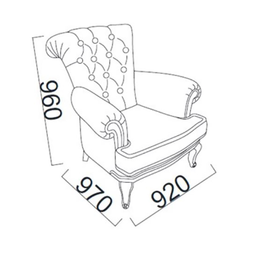 Кресло Bellona Mariana, цвет: крем, размер 92х97х96 см (MARI-04)MARI-04