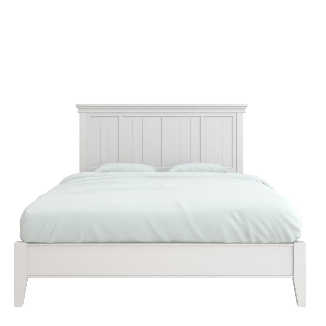 Кровать Tesoro White, с деревянной спинкой, 90/120/140/160/180х200 см, цвет: белый (T209/202/204/206/208W)T209/202/204/206/208W