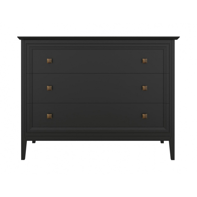 Комод Tesoro Black, 3 ящика, 113x51,5x90 см, цвет: черный (T401BL)T401BL
