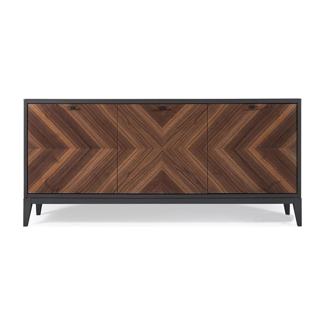 Комод-прилавок Timber Тоскана, 3 дверный, 185x41x85 см, цвет: Мокко/Орех американский (Т-908/NA/M)Т-908/NA/M