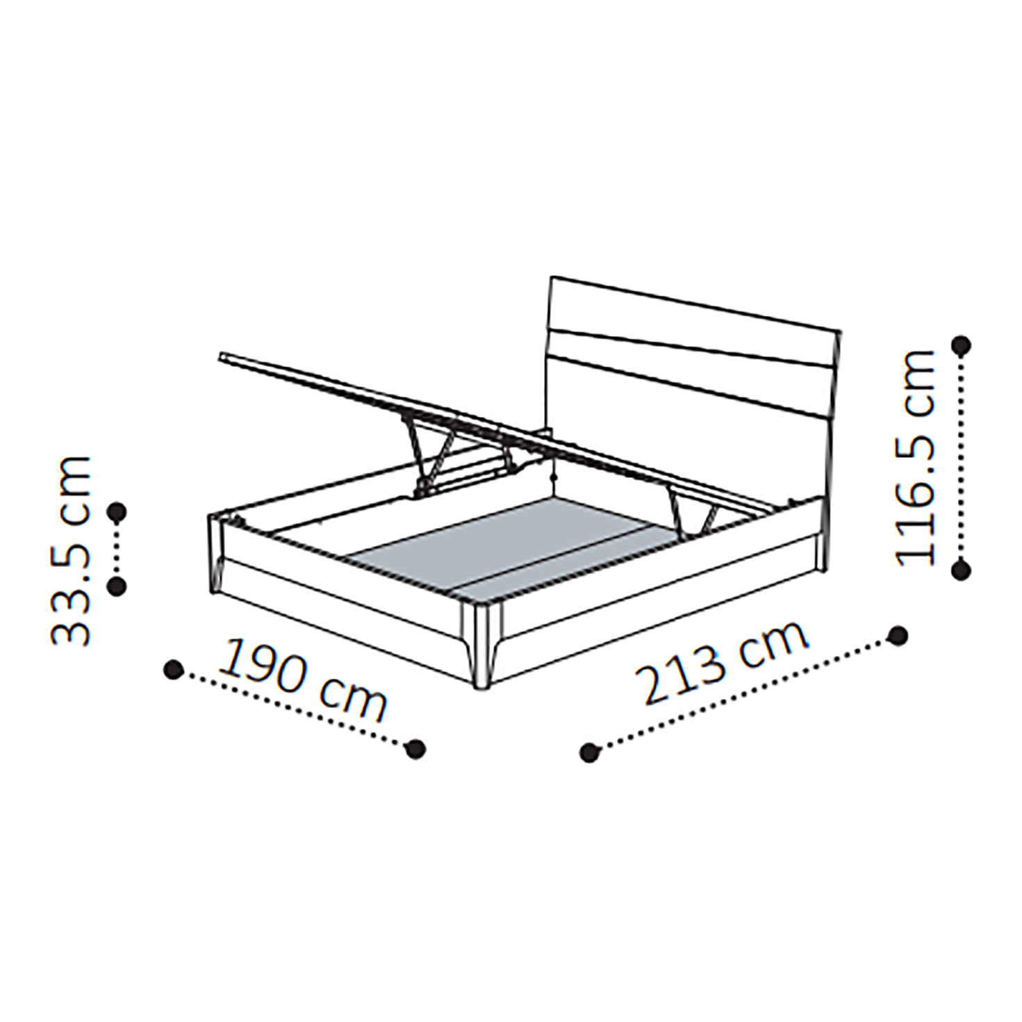 Кровать Camelgroup Tekno, с подъемным механизмом, цвет: серебристая береза, 180x200 см (156LET.04PL)156LET.04PL