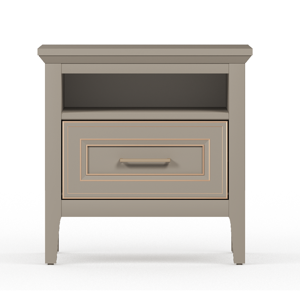 Тумба прикроватная БРВ Классик (Classic), 58x40x58 см, цвет: глиняный серый (KOM1S)KOM1S