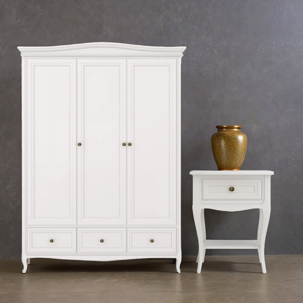 Шкаф 3-х дверный Aletan Majessa, 152х58х211 см, цвет: белый (M803W)M803W Шкаф 3-х дверный Aletan Majessa, 152х58х211 см, цвет: белый (M803W)M803W