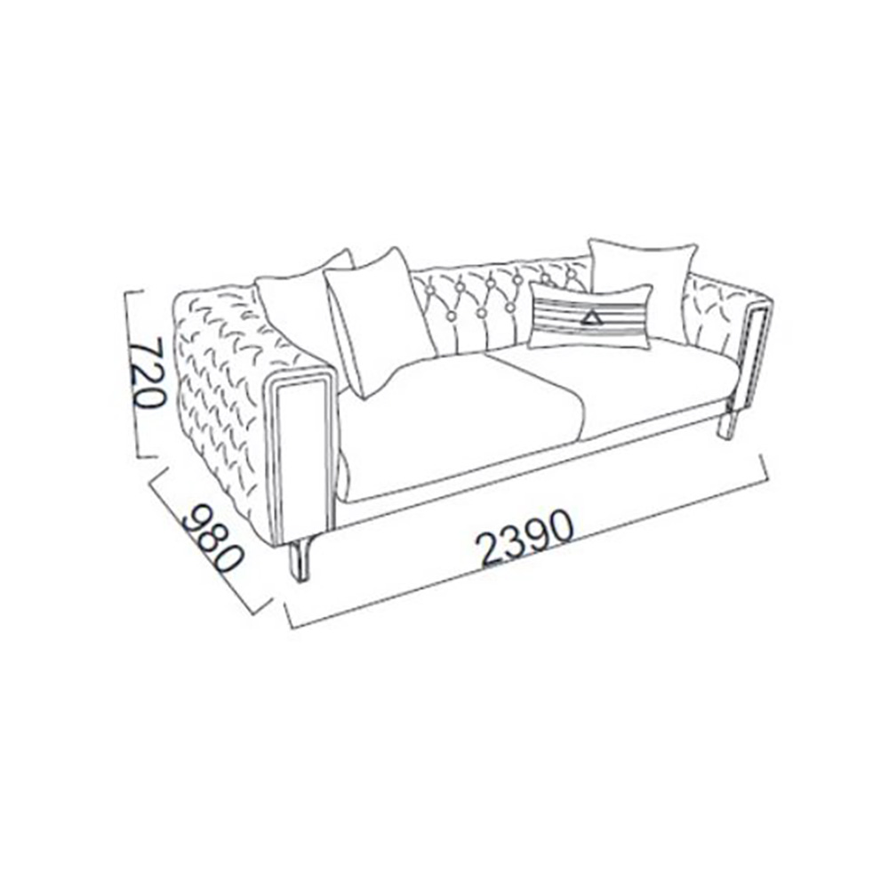 Диван Bellona Montego, 3-х местный, 239x98x72, цвет: 202328 темно-серый (MONT-02)MONT-02 Диван Bellona Montego, 3-х местный, 239x98x72, цвет: 202328 темно-серый (MONT-02)MONT-02