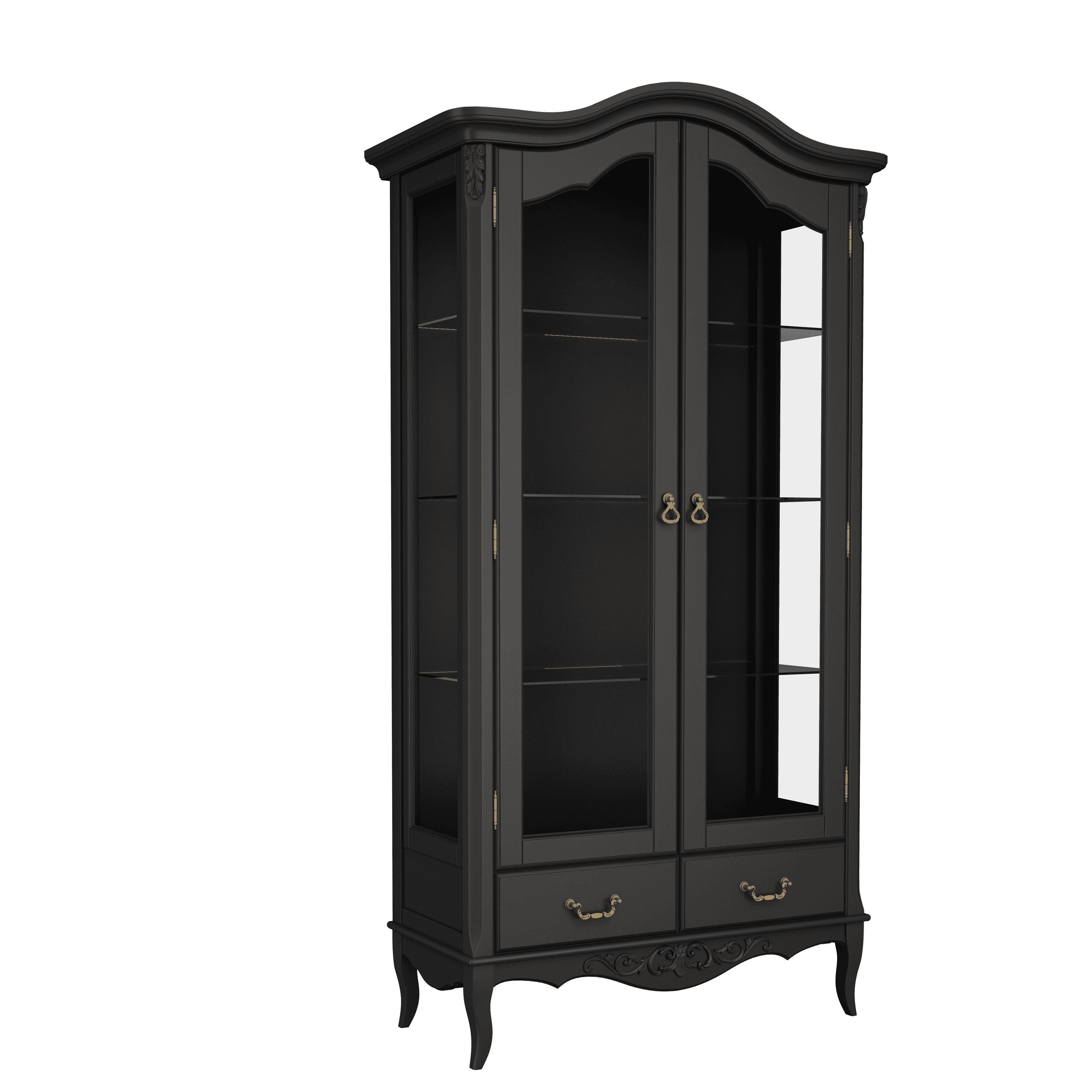 Сервант Aletan Provence, двухдверный, цвет: черный, размер 107х50х203 см (B603BL)B603BL Сервант Aletan Provence, двухдверный, цвет: черный, размер 107х50х203 см (B603BL)B603BL