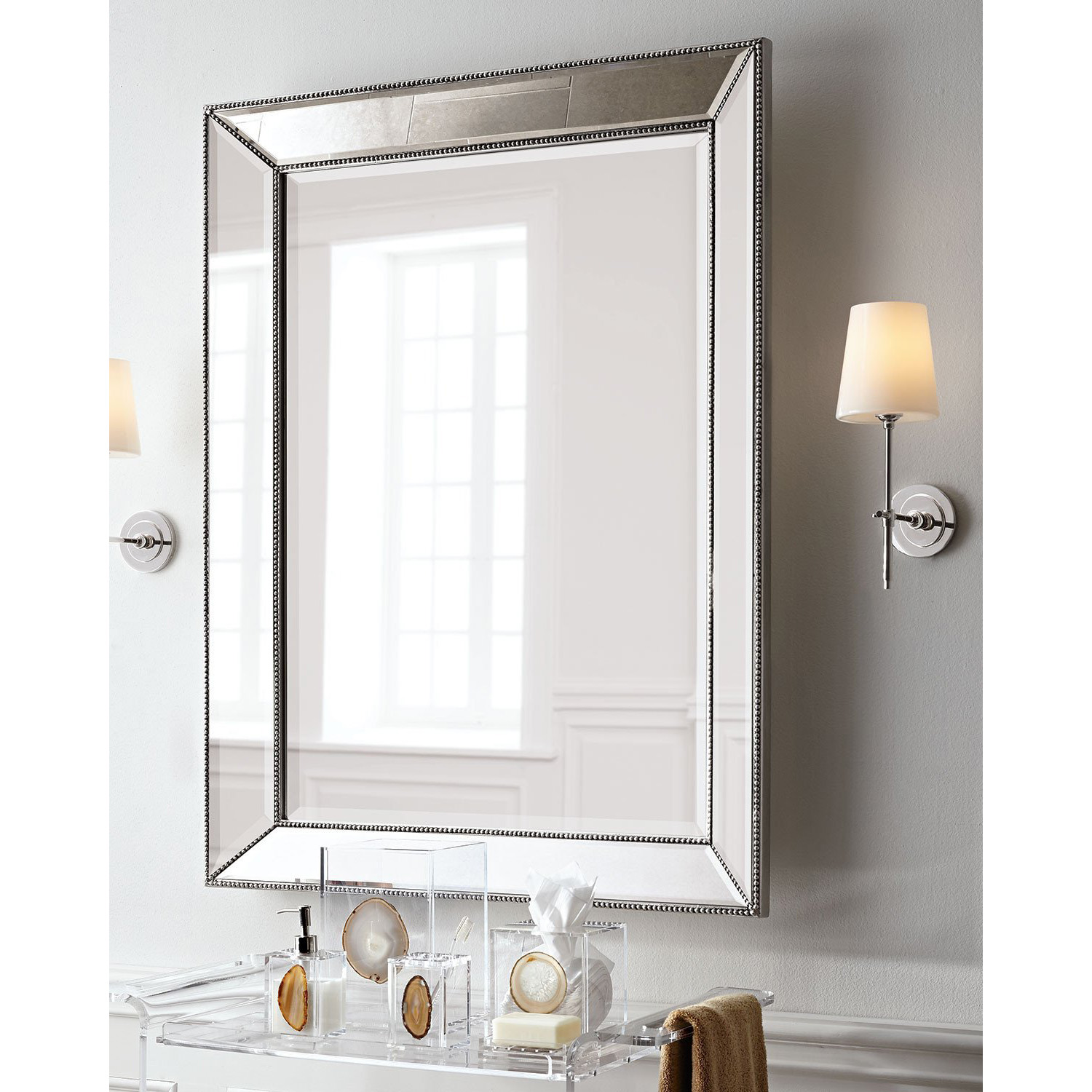 Зеркало в раме Louvrehome "Мэдисон" Pale Silver, размер 60х90х5 (LH006S-ZSWA)LH006S-ZSWA