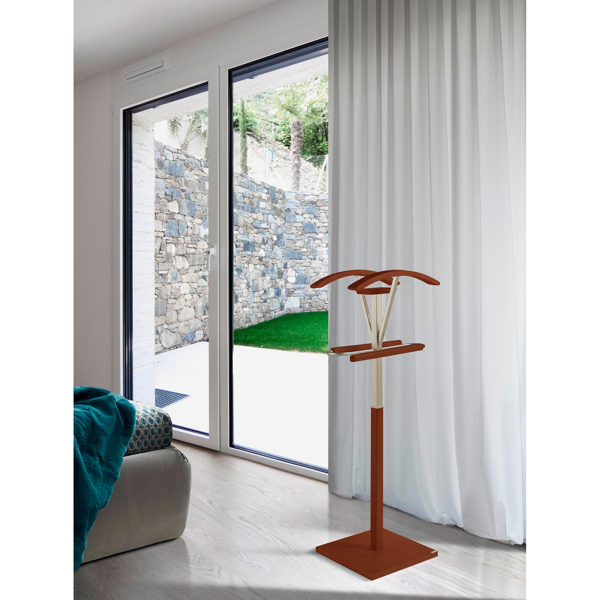 Вешалка костюмная Herdasa, напольная, двойная, 47х34х110 см, цвет: Mogano (356)356 Mogano Вешалка костюмная Herdasa, напольная, двойная, 47х34х110 см, цвет: Mogano (356)356 Mogano