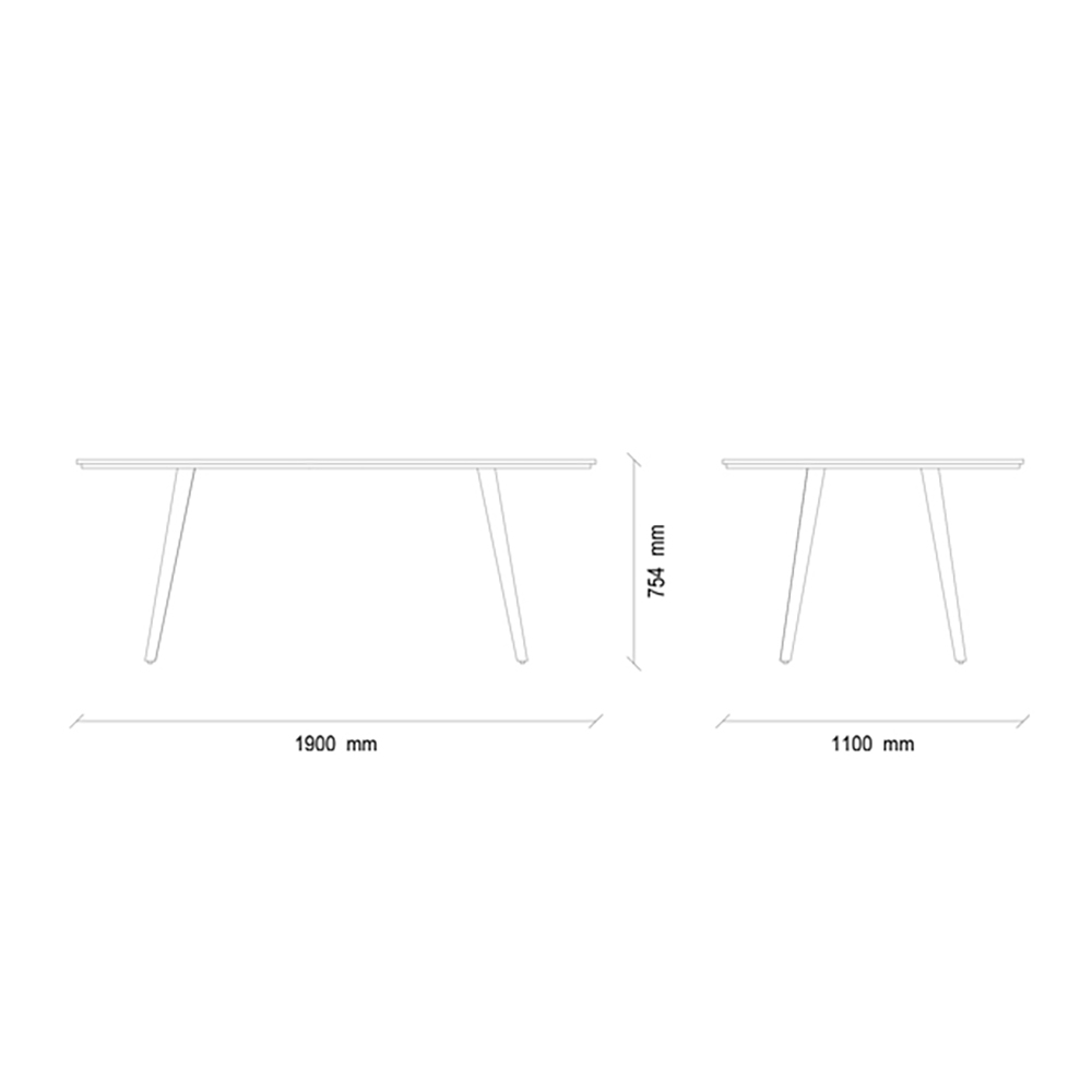 Стол обеденный Enza Home Rosa, овальный, размер 190х110х75 см07.180.0025.0000.0000.0000.