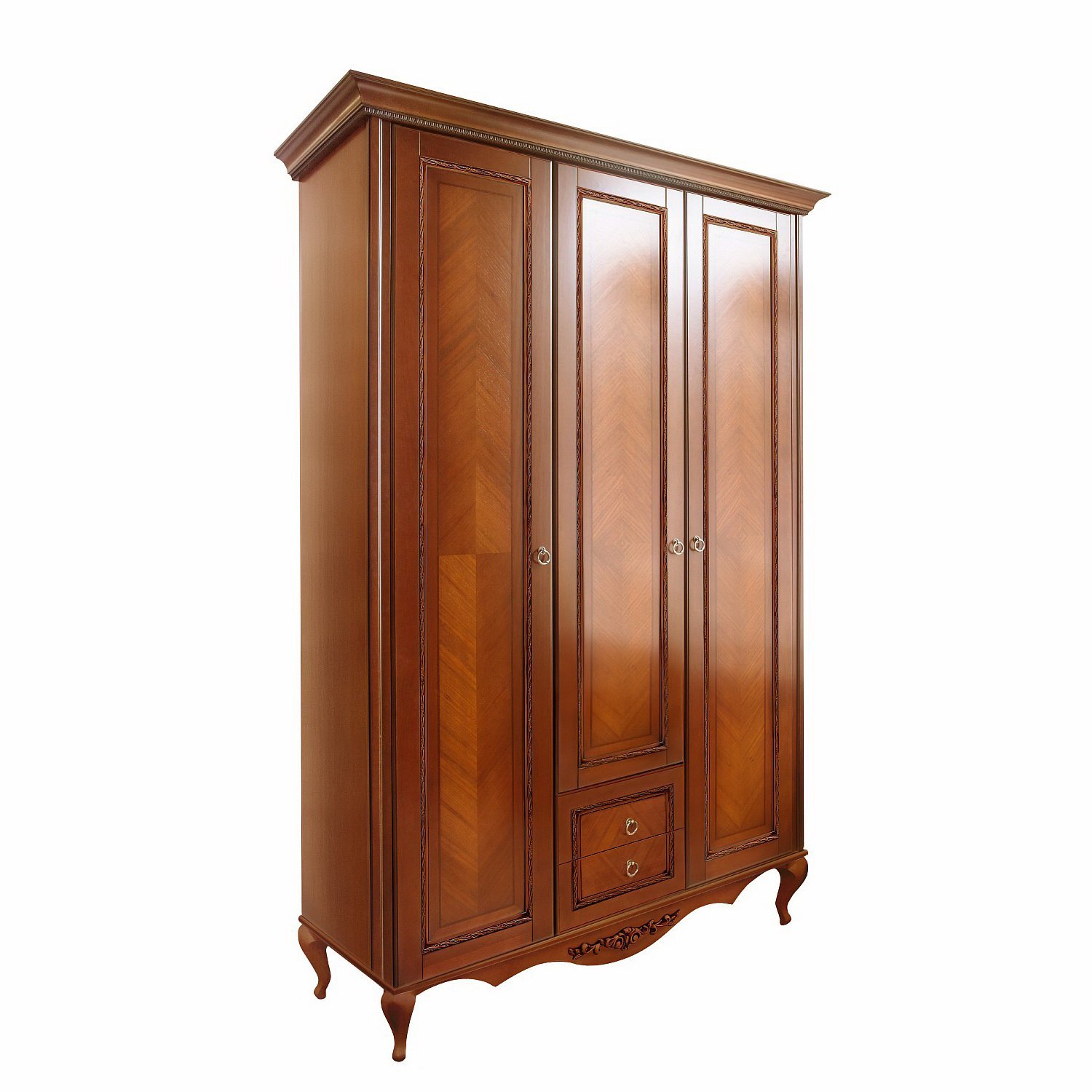 Шкаф платяной Timber Неаполь, 3-х дверный 159x65x227 см, цвет: янтарь (Т-523Д/Y)Т-523Д