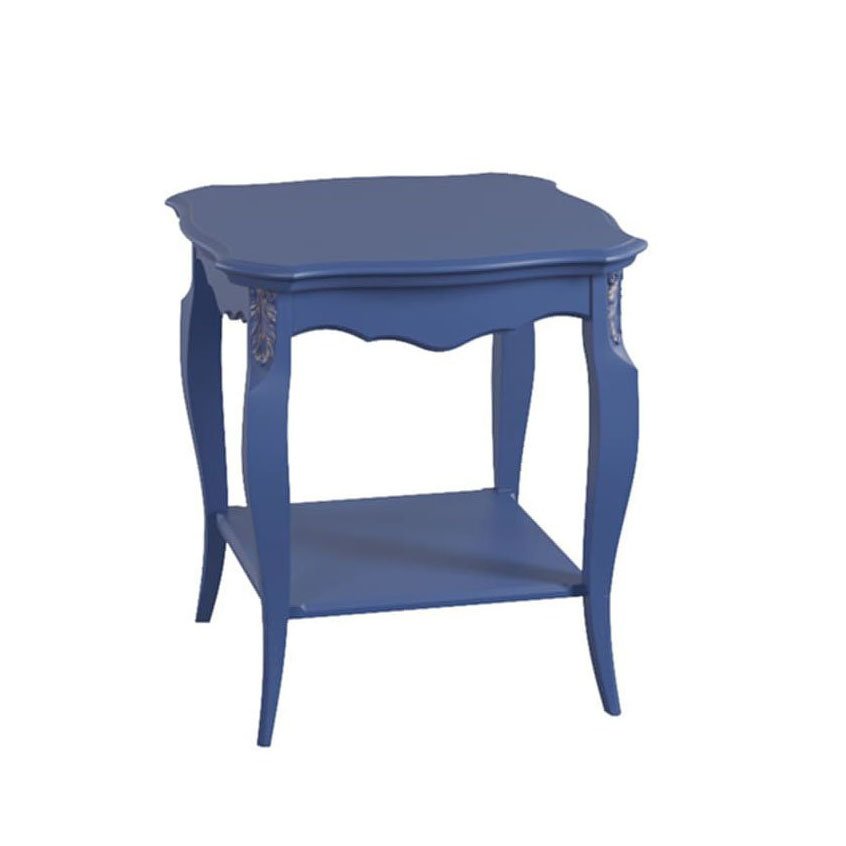 Столик журнальный Aletan Provence, квадратный, цвет: синий 60х60х62 см (B101IN)B101IN