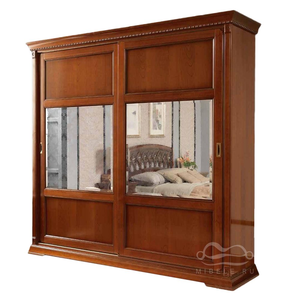 Шкаф-купе Prama Palazzo Ducale ciliegio Mini, с декоративными зеркалами, цвет: вишня, 200x68x240 см (71CI27AR)71CI27AR
