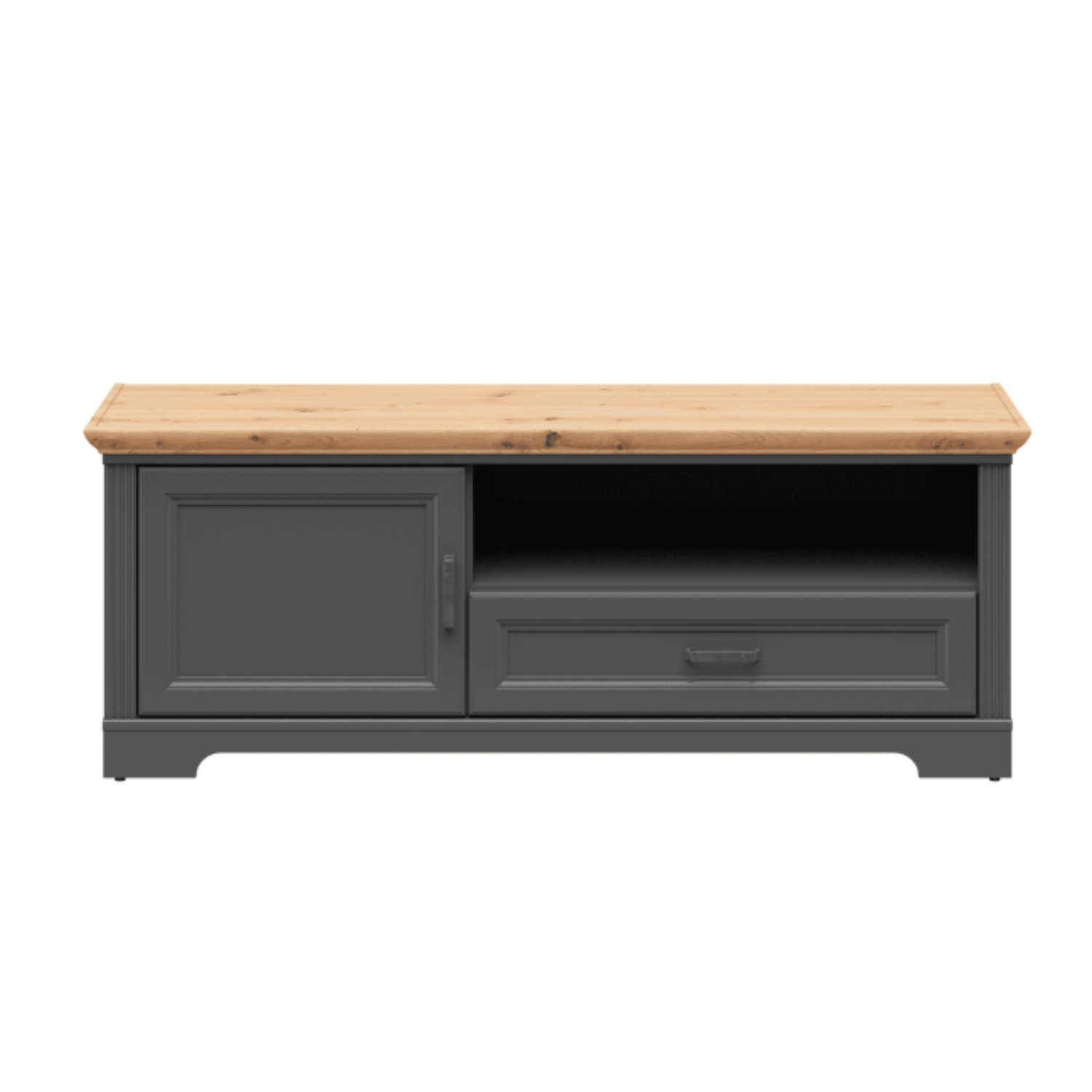 Тумба ТВ БРВ Жасмин (Jasmin), 143x51x66 см, цвет: графит/дуб артизан (RTV1D1S)RTV1D1S