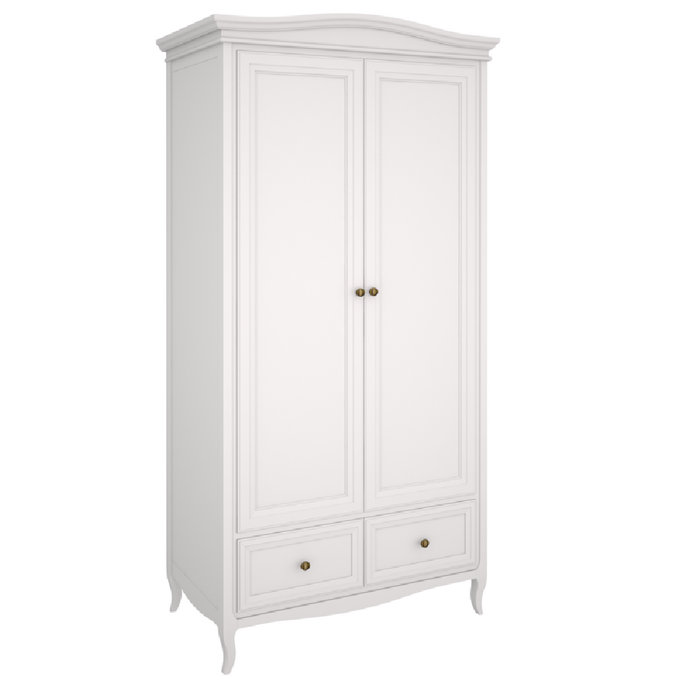 Шкаф 2-х дверный Aletan Majessa, 105х58х211 см, цвет: белый (M802W)M802W Шкаф 2-х дверный Aletan Majessa, 105х58х211 см, цвет: белый (M802W)M802W