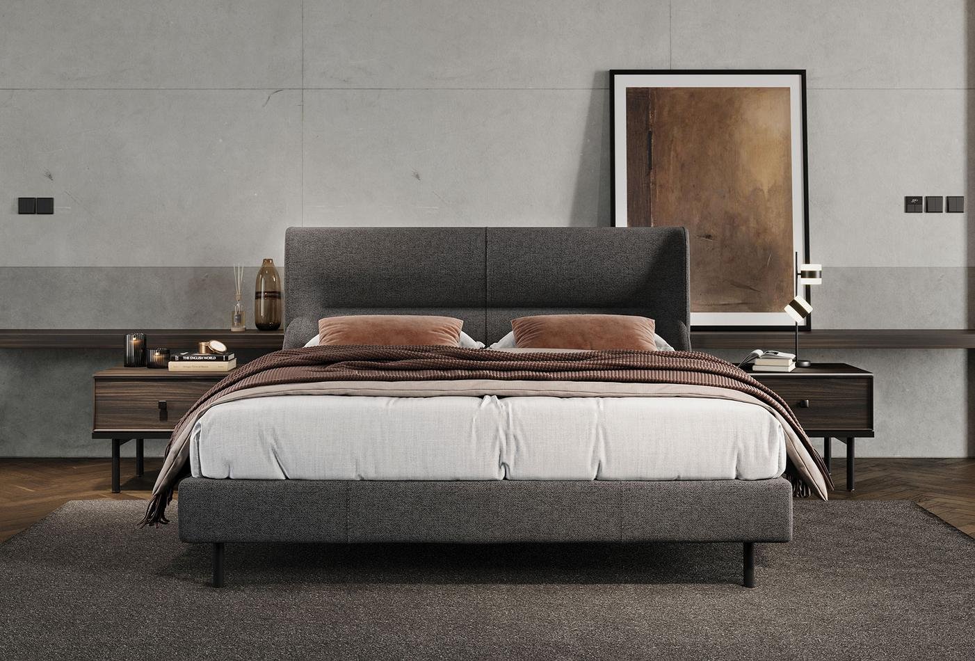 Кровать Enza Home Parma, двуспальная, 160х200 см55551008000001+55552008610001 Кровать Enza Home Parma, двуспальная, 160х200 см55551008000001+55552008610001