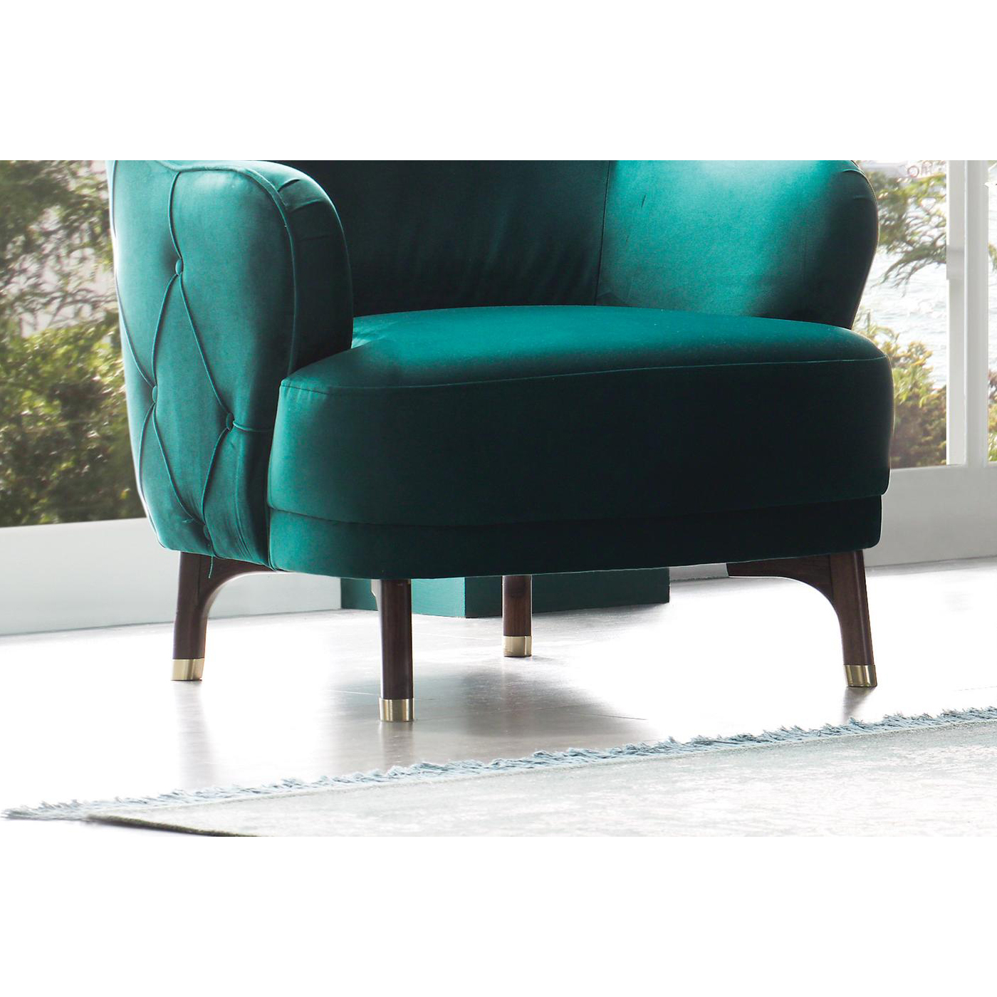Кресло Enza Home Navona, цвет зелёный, размер 77х89х88 см