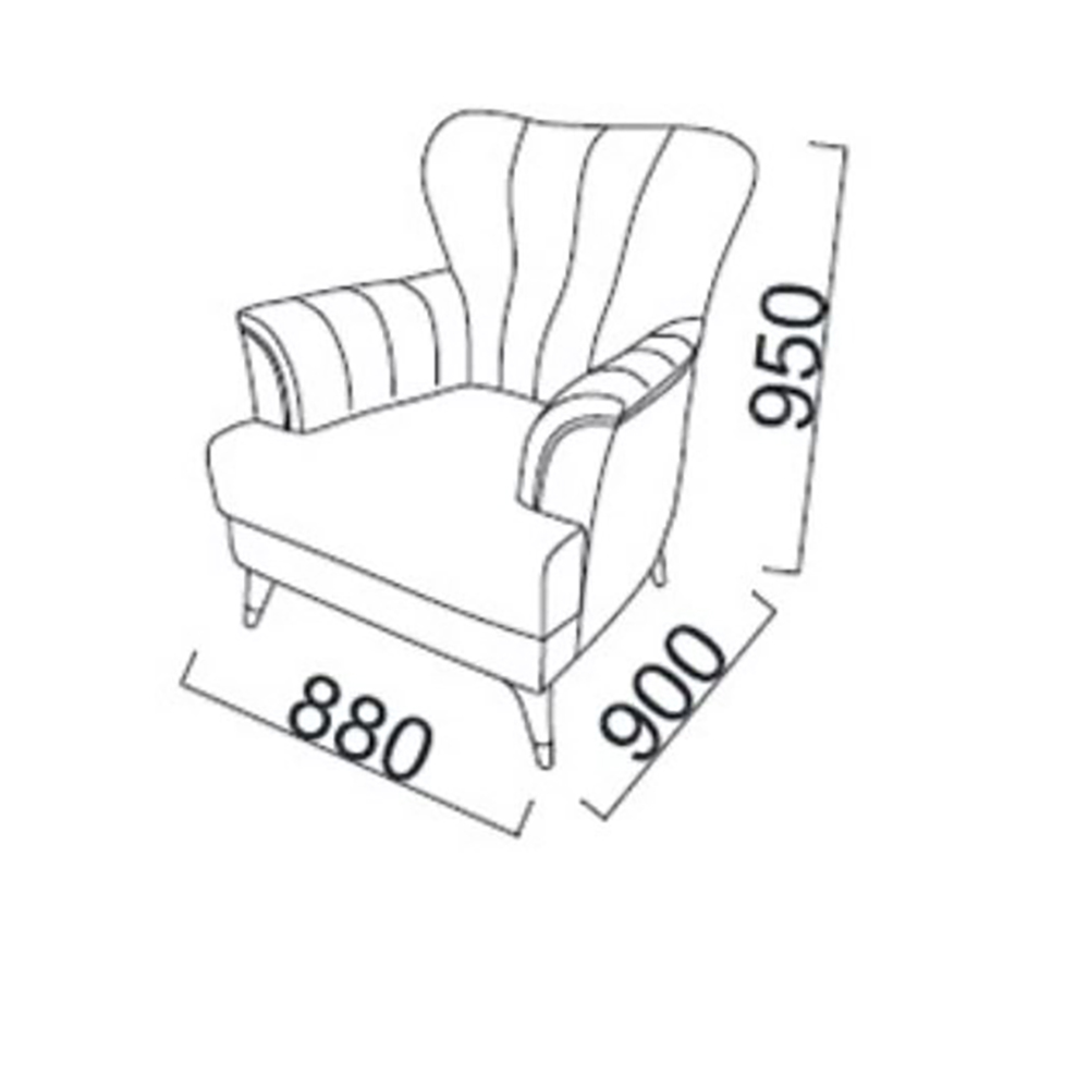 Кресло Bellona Monreal, цвет: 201634 серый, размер 88х90х95 см (MONR-04)MONR-04