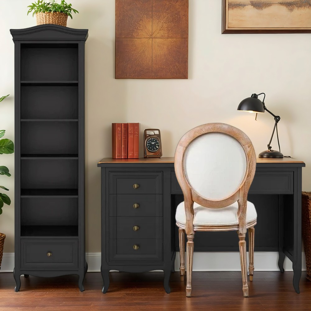 Стол письменный Aletan Majessa, однотумбовый, 138х65х80 см, цвет: чёрный (M702BL)M702BL Стол письменный Aletan Majessa, однотумбовый, 138х65х80 см, цвет: чёрный (M702BL)M702BL