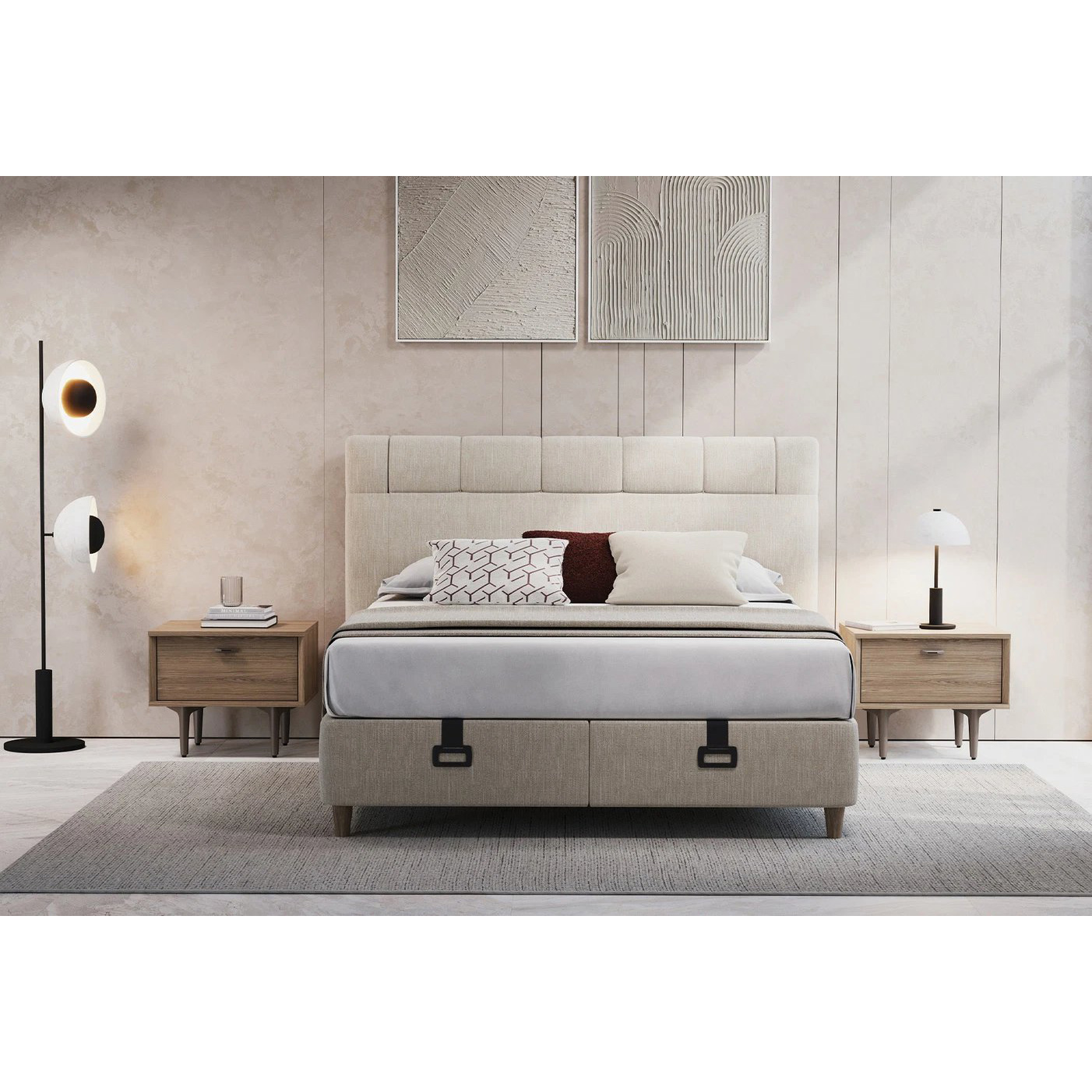 Кровать Enza Home Paloma, двуспальная, 160х200 см, с подъемным механизмом55551009350001+55552010530001 Кровать Enza Home Paloma, двуспальная, 160х200 см, с подъемным механизмом55551009350001+55552010530001