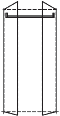 Штанга для 3-х |4-х |5-ти дверных шкафов Prama Palazzo Ducale, 105 см (71KT14FE)71KT14FE