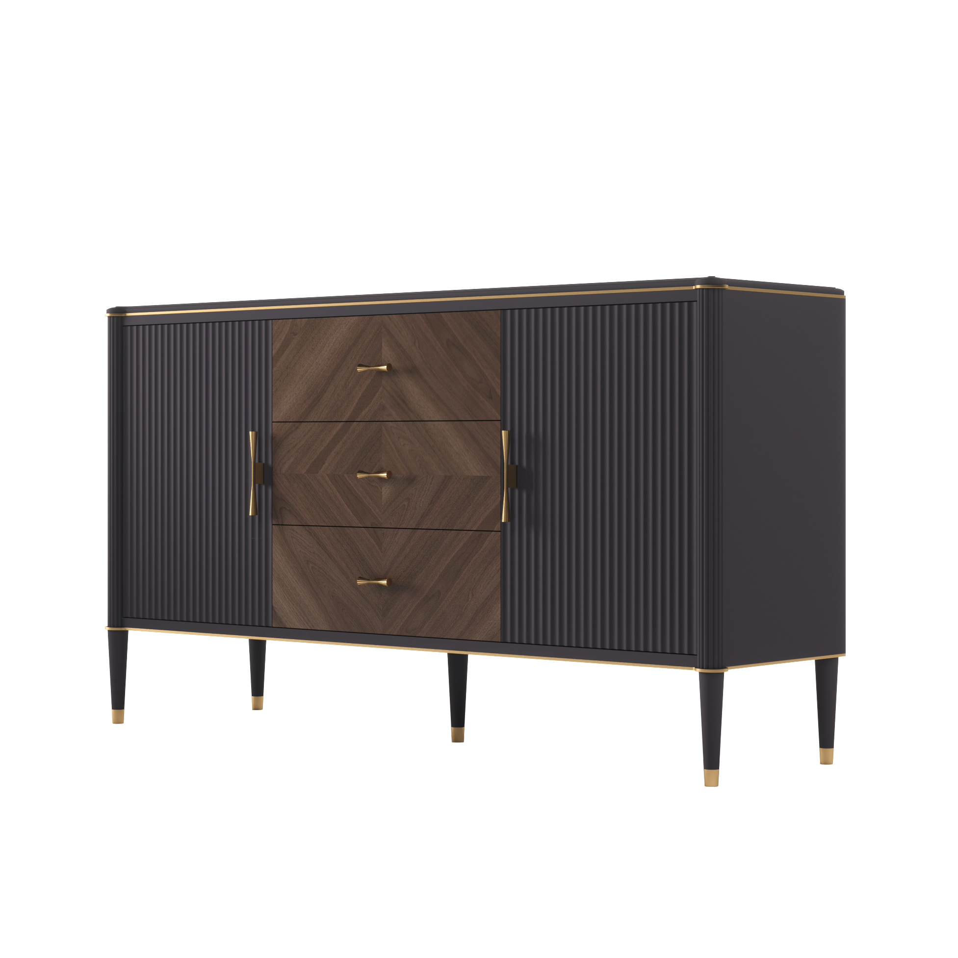 Комод-прилавок Timber Венеция, 160x45x89 см, цвет: Моккачино/Орех американский (Т-104/MO/NA) экспоТ-104/MO/NA