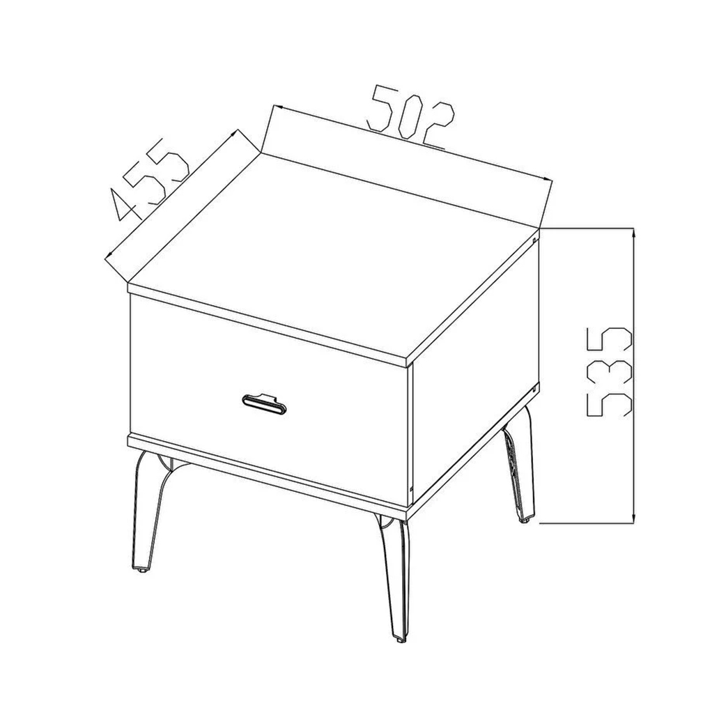 Тумбочка прикроватная Bellona Palermo, размер 50x46x54 см (PALR-27)PALR-27 Тумбочка прикроватная Bellona Palermo, размер 50x46x54 см (PALR-27)PALR-27