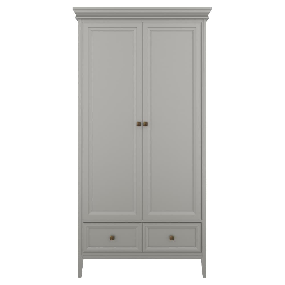 Шкаф платяной Tesoro Grey, двухдверный, 105х58х211.5см, цвет: серый (T802GR)T802GR