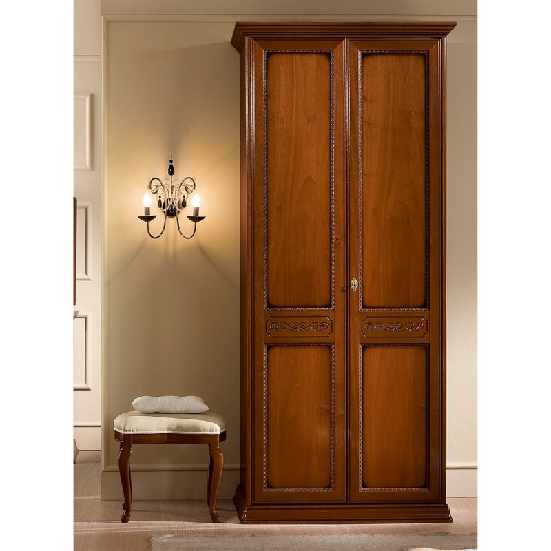 Шкаф платяной Camelgroup Torriani, 2-х дверный, без зеркал, цвет: орех, 106x65x240 см (128AR2.01NO)128AR2.01NO