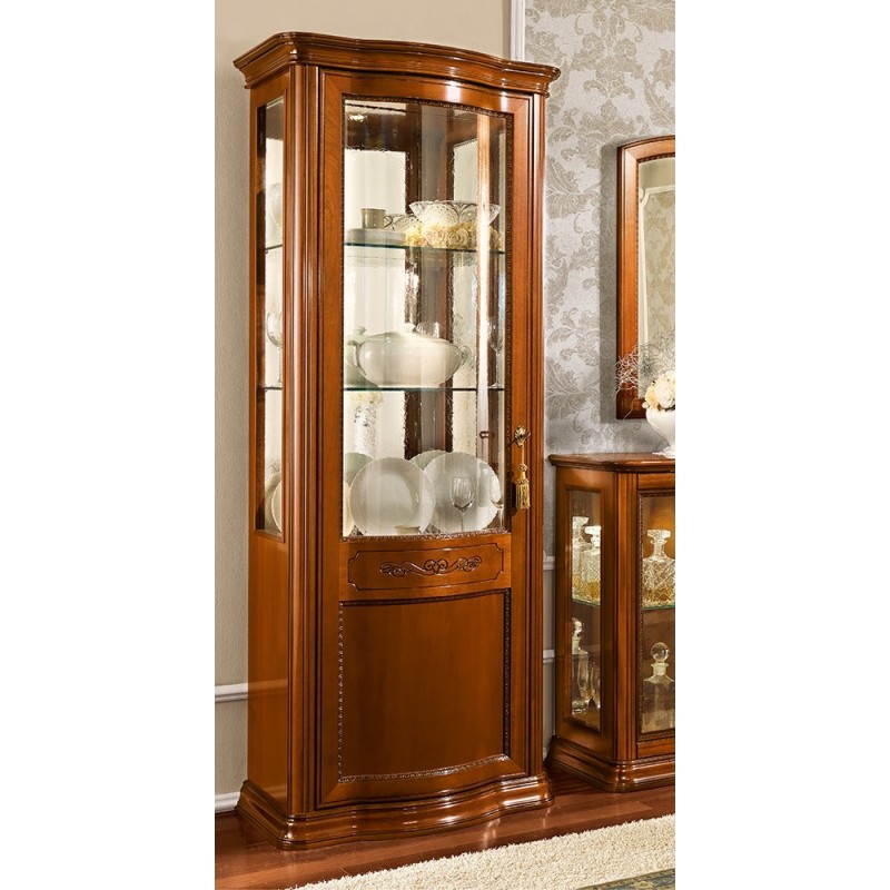 Витрина Camelgroup Torriani, Curva левая, цвет: орех, 80x53x208 см (138VT1.02NO)138VT1.02NO