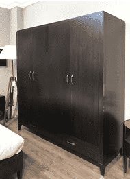 Качественный шкаф для спальни в цвете орех