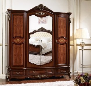 Элитный шкаф для спальни в классическом стиле
